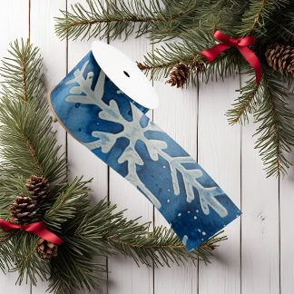 Elegant Snowflake Christmas Ribbon