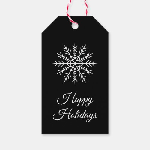 Elegant Snowflake Corporate Holiday Gift Tag
