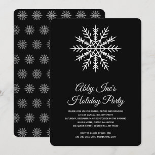 Elegant Snowflake Corporate Holiday Party Invitation