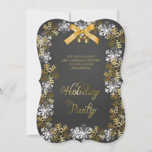 Elegant Snowflake Corporate Holiday Party Invite