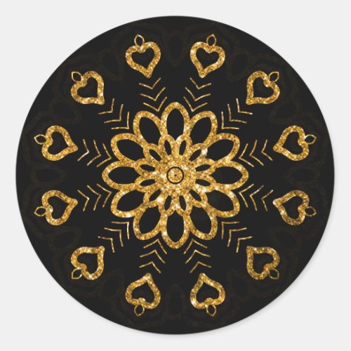 Elegant Snowflake Floral Mandala Stickers