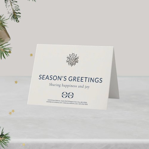 Elegant Snowflake Folded Business Holiday