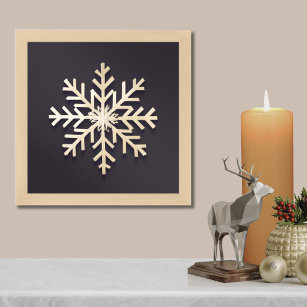 Elegant Snowflake Framed Art Print