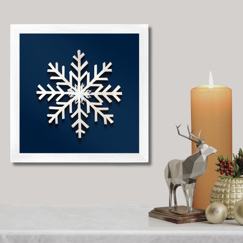 Elegant Snowflake Framed Art Print