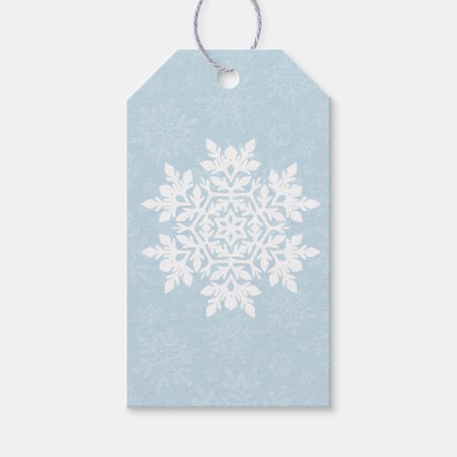 Elegant Snowflake (Frost Blue) Gift Tags