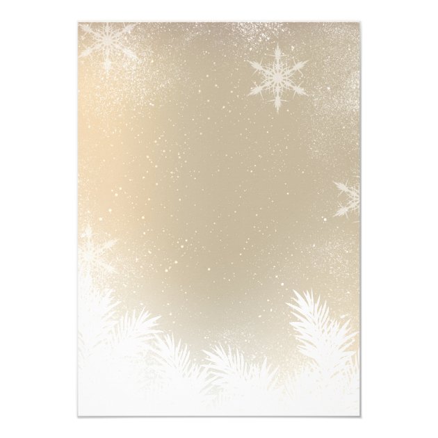 Elegant Snowflake Gold Winter Corporate Holiday Invitation