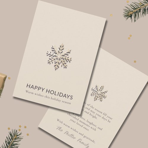 Elegant Snowflake Holiday Card