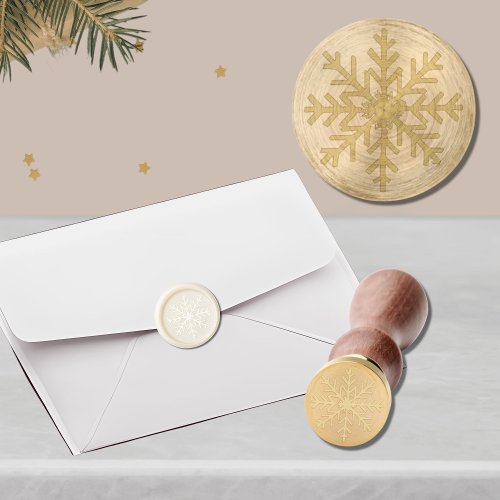 Elegant Snowflake Holiday Embellishment Wax Seal Stamp