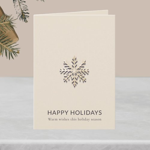 Elegant Snowflake Holiday Greeting Card