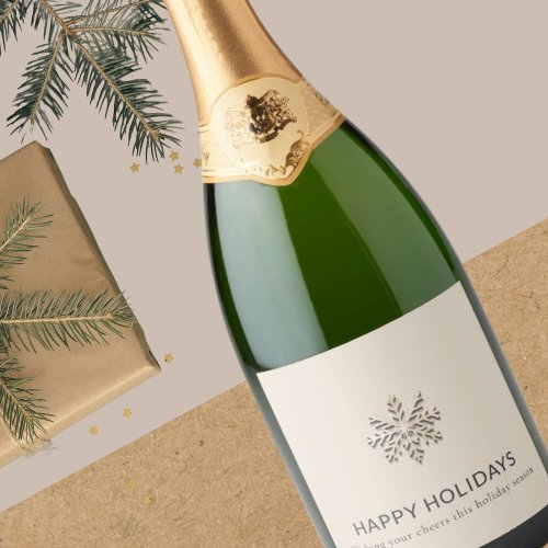 Elegant Snowflake Holiday Label