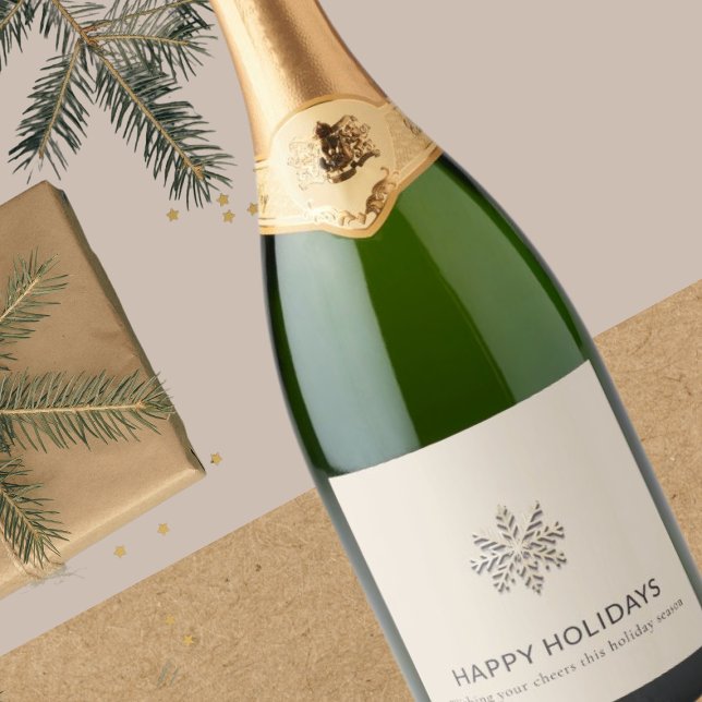 Elegant Snowflake Holiday Label (Creator Uploaded)