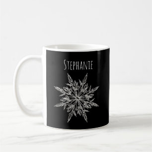 Elegant Snowflake Ice Crystal Xmas Coffee Mug