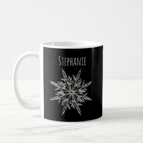 Elegant Snowflake Ice Crystal Xmas Coffee Mug