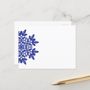 Elegant Snowflake (Midnight) Holiday Postcard