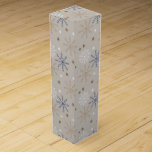 Elegant Snowflake Pattern Beige  Wine Box<br><div class="desc">A festive Holiday Christmas Snowflakes Pattern Design by Petra Lang :: art-by-lang.at ::</div>