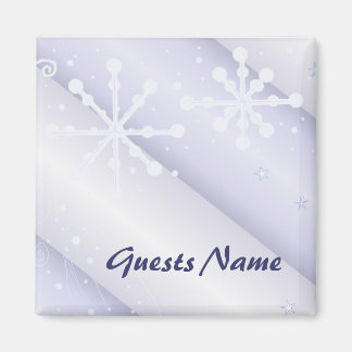 Elegant Snowflake Place Holder Magnet