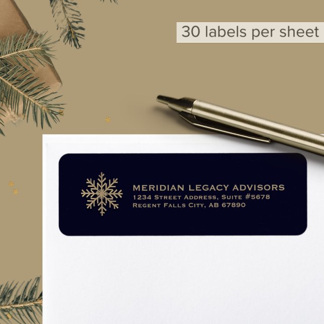 Elegant Snowflake Return Address Label (Creator Uploaded)