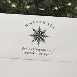 Elegant Snowflake Return Address Rubber Stamp<br><div class="desc">Introducing our Elegant Snowflake Rubber Stamp Return Address. It features a beautiful snowflake in the center,  with the family name arched above. This exquisite stamp combines the beauty of nature with the magic of winter,  making it a perfect addition to your holiday mailings.</div>