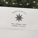 Elegant Snowflake Return Address Rubber Stamp<br><div class="desc">Introducing our Elegant Snowflake self-inking Rubber Stamp Return Address. It features a beautiful snowflake in the center,  with the family name arched above. This exquisite stamp combines the beauty of nature with the magic of winter,  making it a perfect addition to your holiday mailings.</div>