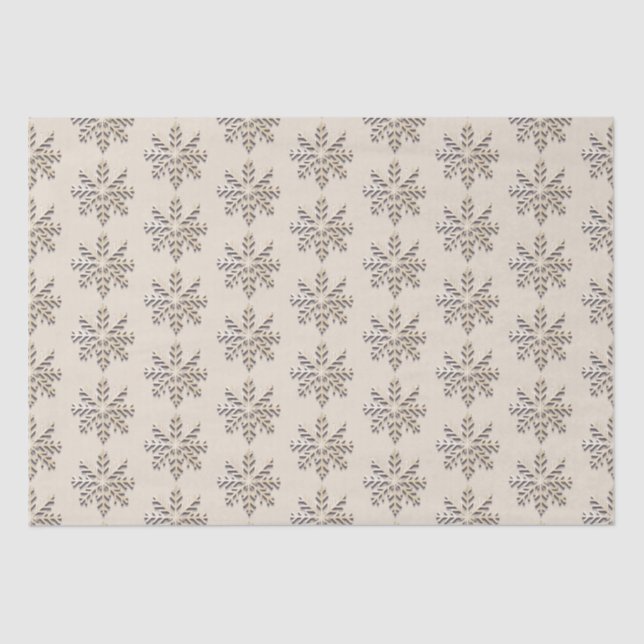 Elegant Snowflake Tissue Paper (Front)