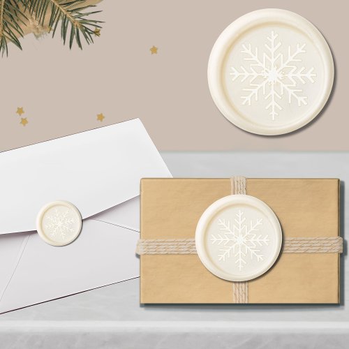 Elegant Snowflake Wax Seal Sticker