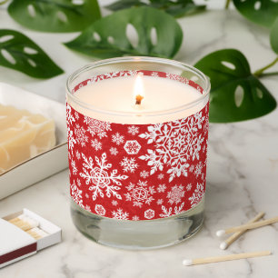 Elegant Snowflake (White - Cranberry) Scented Candle