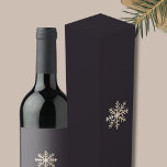 Elegant Snowflake Wine Gift Box<br><div class="desc">Elevate your holiday gifting with our Elegant Snowflake Wine Gift Box. This stunning box features a captivating design of brushed metallic champagne snowflakes against a rich dark background on both the front and back, creating an exquisite presentation for your wine gifts. The elegant and festive pattern adds a touch of...</div>