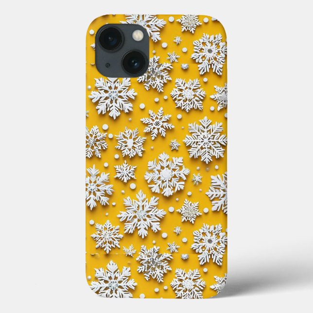 Elegant Snowflake Winter Aesthetic Design Case-Mate iPhone Case (Back)