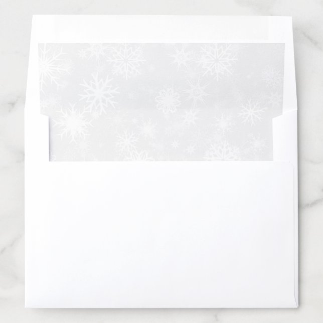 Elegant Snowflake Winter Envelope Liner (In Envelope)