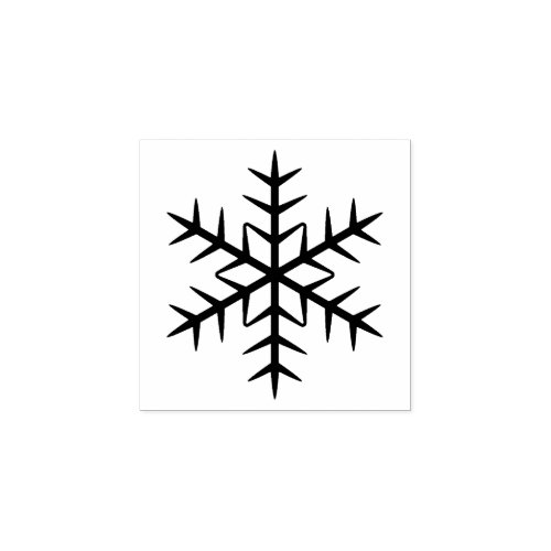 Elegant snowflake winter season rubber stamp