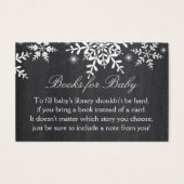 Elegant Snowflakes Baby Shower Bring a Book Card (Front)