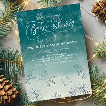 Elegant Snowflakes Baby Shower
