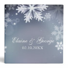 Elegant snowflakes Blue winter Wedding Planner