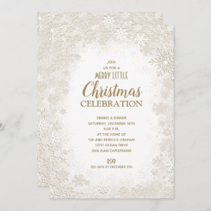 Elegant Snowflakes Christmas Holiday Invitations
