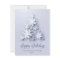 Elegant Snowflakes Christmas Tree Holiday Card