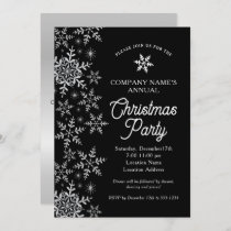 Elegant Snowflakes Company Christmas Party Invitation