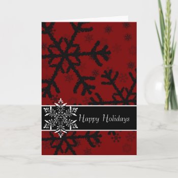 Elegant Snowflakes Holiday Card by rdwnggrl at Zazzle