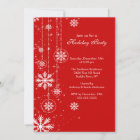 Elegant Snowflakes Holiday Party Invitation | Zazzle