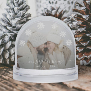 Elegant Snowflakes Our first Christmas photo Snow Globe