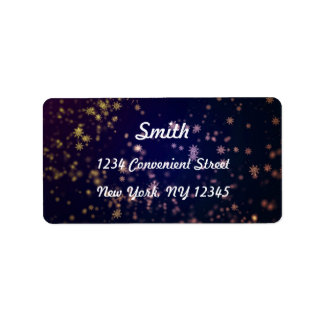 Elegant Snowflakes Return Address Label