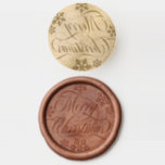 Elegant Snowflakes & Swirly Merry Christmas Wax Seal Stamp<br><div class="desc">Christmas envelope wax seal stamp with snowflakes and a swirly text saying Merry Christmas.</div>