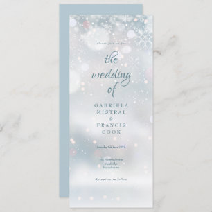 Elegant Snowflakes Winter Wedding Invitation