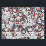 Elegant  Snowman Christmas  Tissue Paper<br><div class="desc">Snowman tissue paper dancing in the snow jolly little man this time of year he is happy when you wrap up your presents be nice and warm by the fire over Christmas. You can add your own design by using the template. Purchase yours today by clicking the store link.</div>