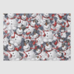 Elegant  Snowman Christmas  Tissue Paper<br><div class="desc">Snowman tissue paper dancing in the snow jolly little man this time of year he is happy when you wrap up your presents be nice and warm by the fire over Christmas. You can add your own design by using the template. Purchase yours today by clicking the store link.</div>