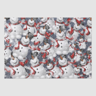 Elegant Snowman Christmas Tissue Paper