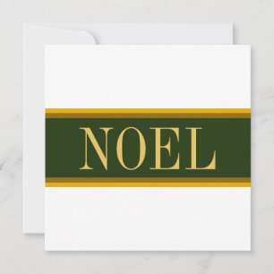 Elegant Snowy White Forest Green Christmas Stripes Holiday Card
