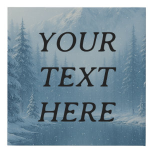 Elegant Snowy Wilderness – Customizable Nature Art Faux Canvas Print