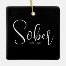 Elegant Sobriety Milestone Minimalist