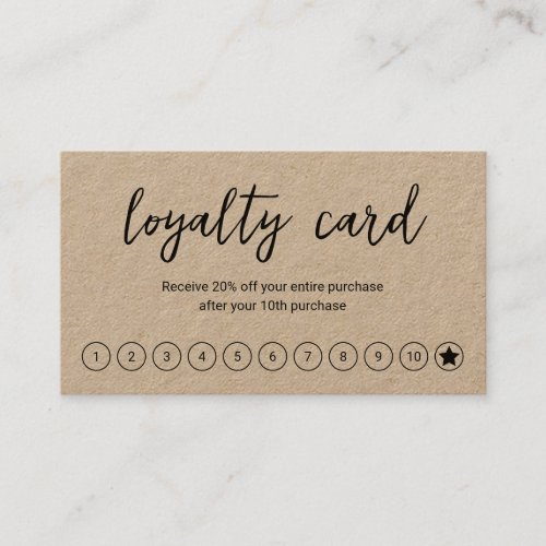 Elegant Social Media Icons QR Code Modern Rustic Loyalty Card