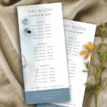 Elegant Soft Aqua Blue Gold Beachy Service Price Rack Card<br><div class="desc">If you need any further customisation please feel free to message me on yellowfebstudio@gmail.com.</div>